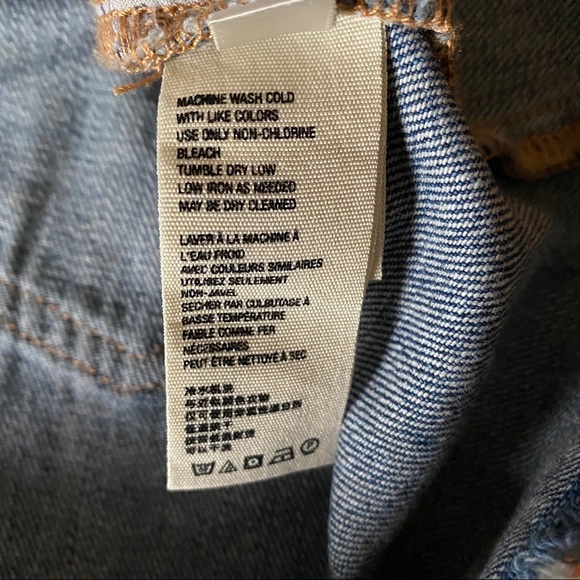 Free People Denim Raw Hem A-Line Mini Skirt NWT - Picture 8 of 9